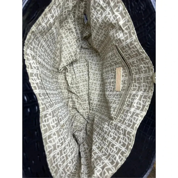 Marc Fisher Embossed Croc Faux Leather Large Tote Purse - Picture 3 of 10